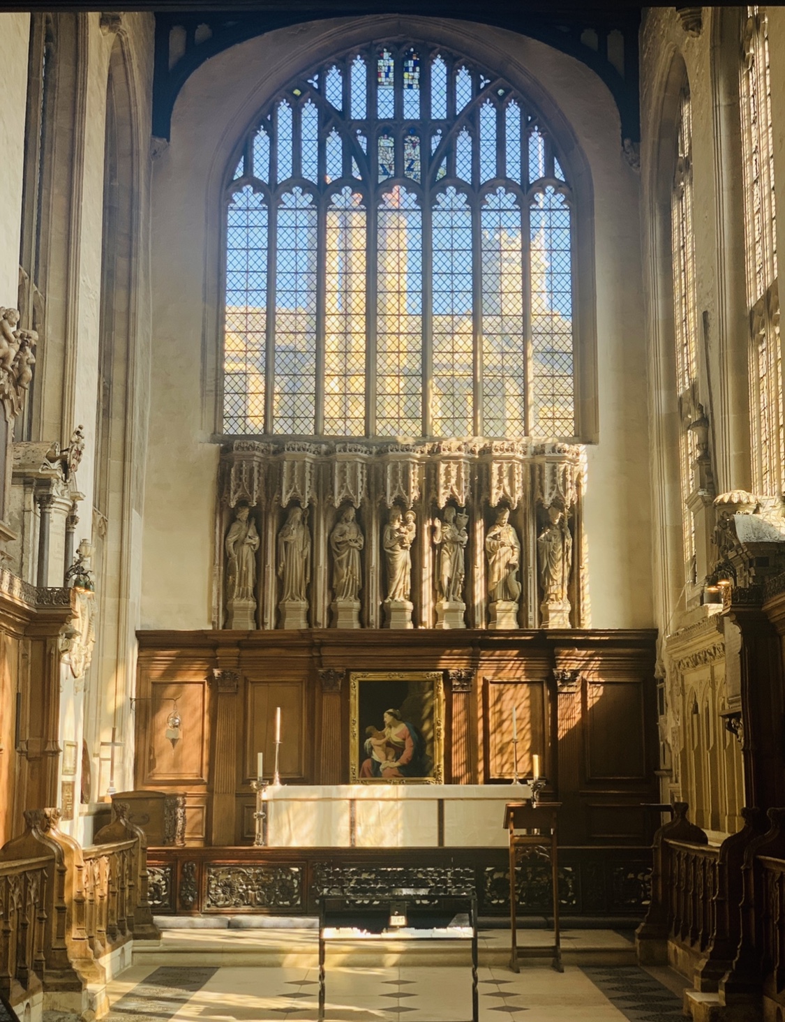 chancel in sunlight